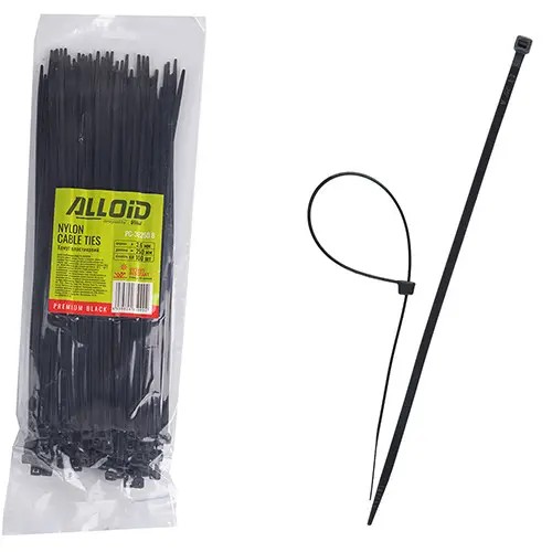 Хомут пластиковий Alloid 3.6 х 250 (100 шт) чорний (PC-36250 B)