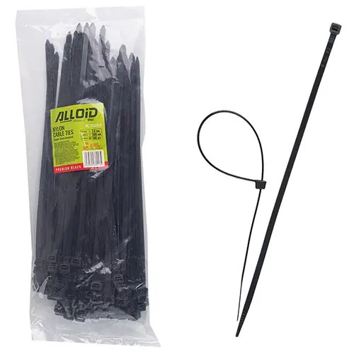 Хомут пластиковий Alloid 7.6 х 300 (100 шт) чорний (PC-76300 B)