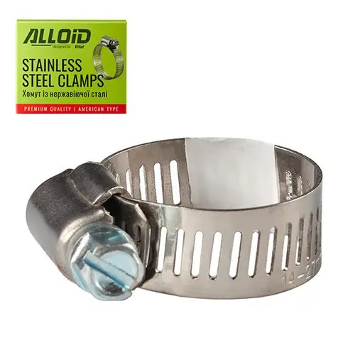 Хомут з нержавіючої сталі Alloid 14-27 W2 10 (175206)