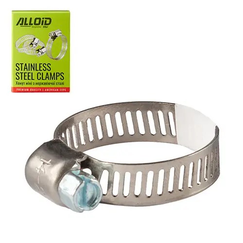 Хомут міні з нержавіючої сталі Alloid 14-27 W2 10 (175206)